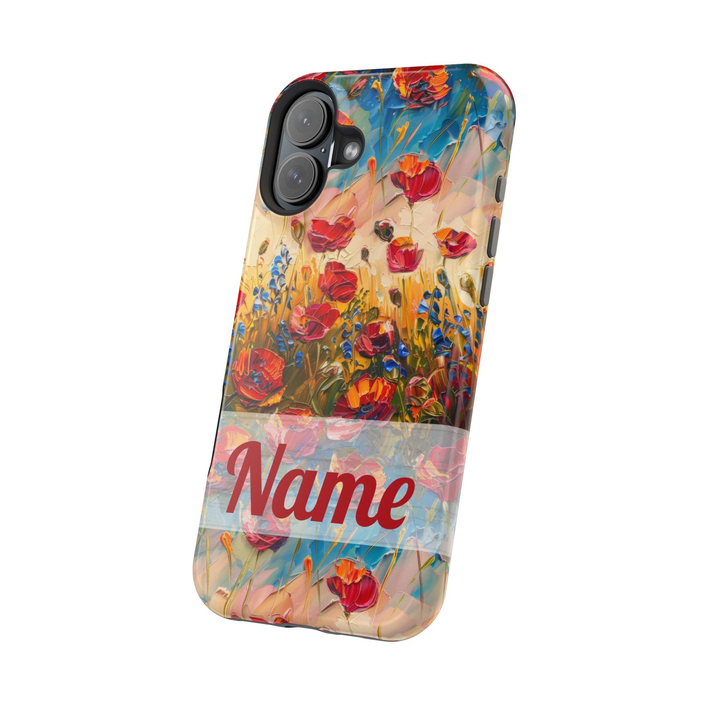 August Birth Flower Phone Case • Red Poppies Poppy iPhone Cover • Colorful Floral MagSafe Gift