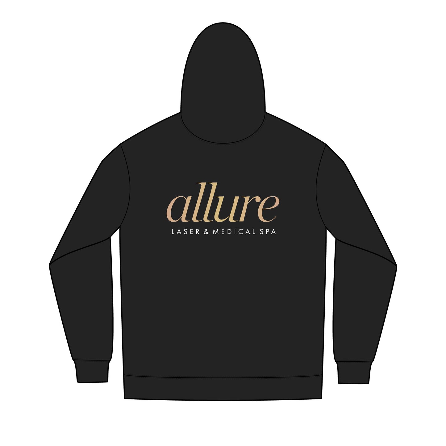 SPA Custom personalized Black Hoodie — Allure Laser & Medical Spa Full-Zip Hoodie