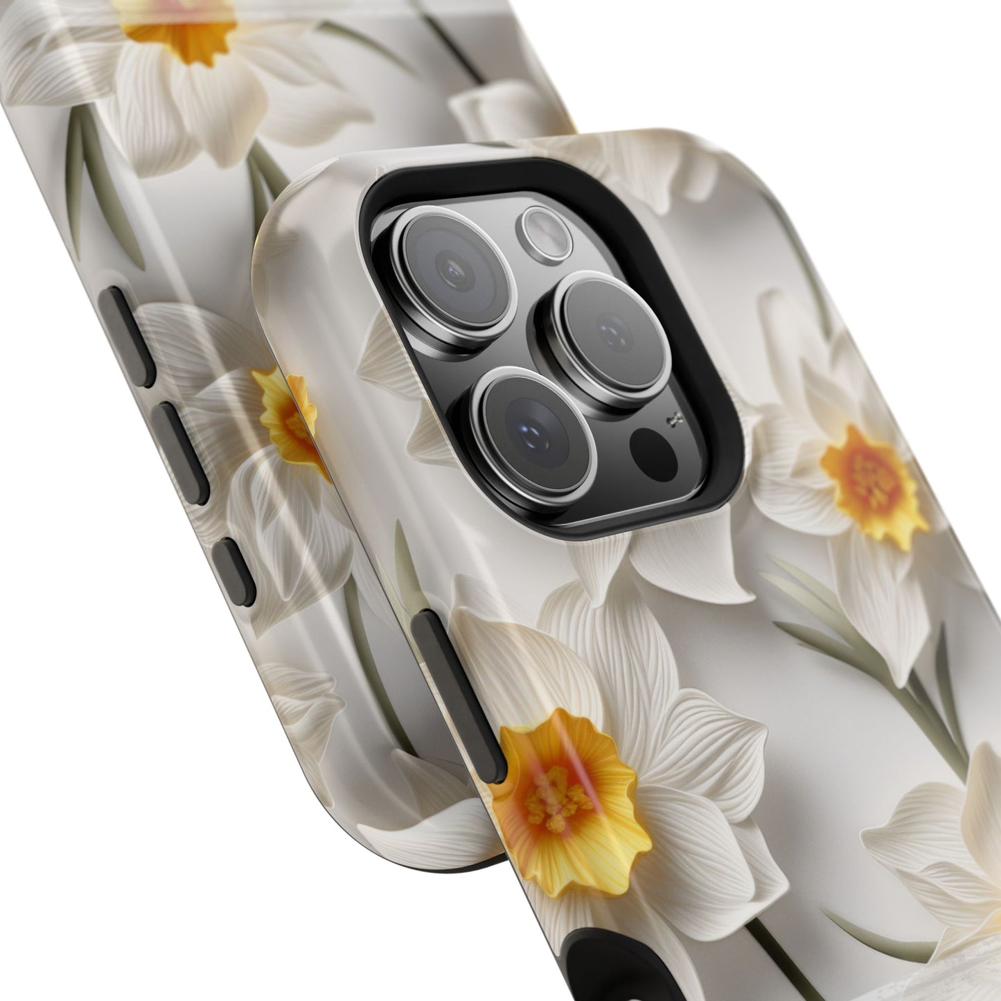 March Birth Flower Phone Case • 3D Daffodil iPhone Cover • Spring Floral MagSafe Gift