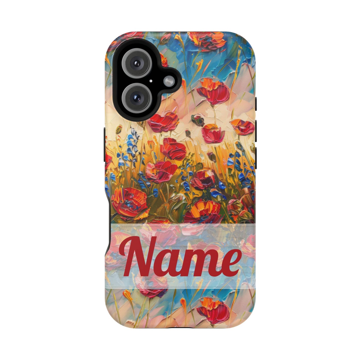 August Birth Flower Phone Case • Red Poppies Poppy iPhone Cover • Colorful Floral MagSafe Gift