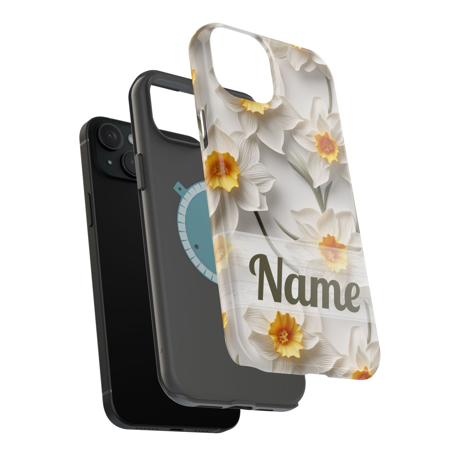 March Birth Flower Phone Case • 3D Daffodil iPhone Cover • Spring Floral MagSafe Gift