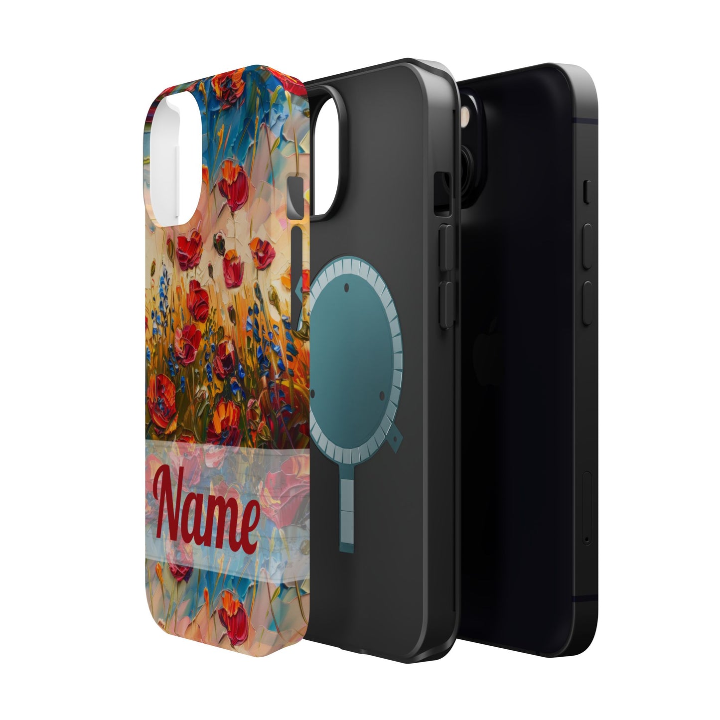 August Birth Flower Phone Case • Red Poppies Poppy iPhone Cover • Colorful Floral MagSafe Gift