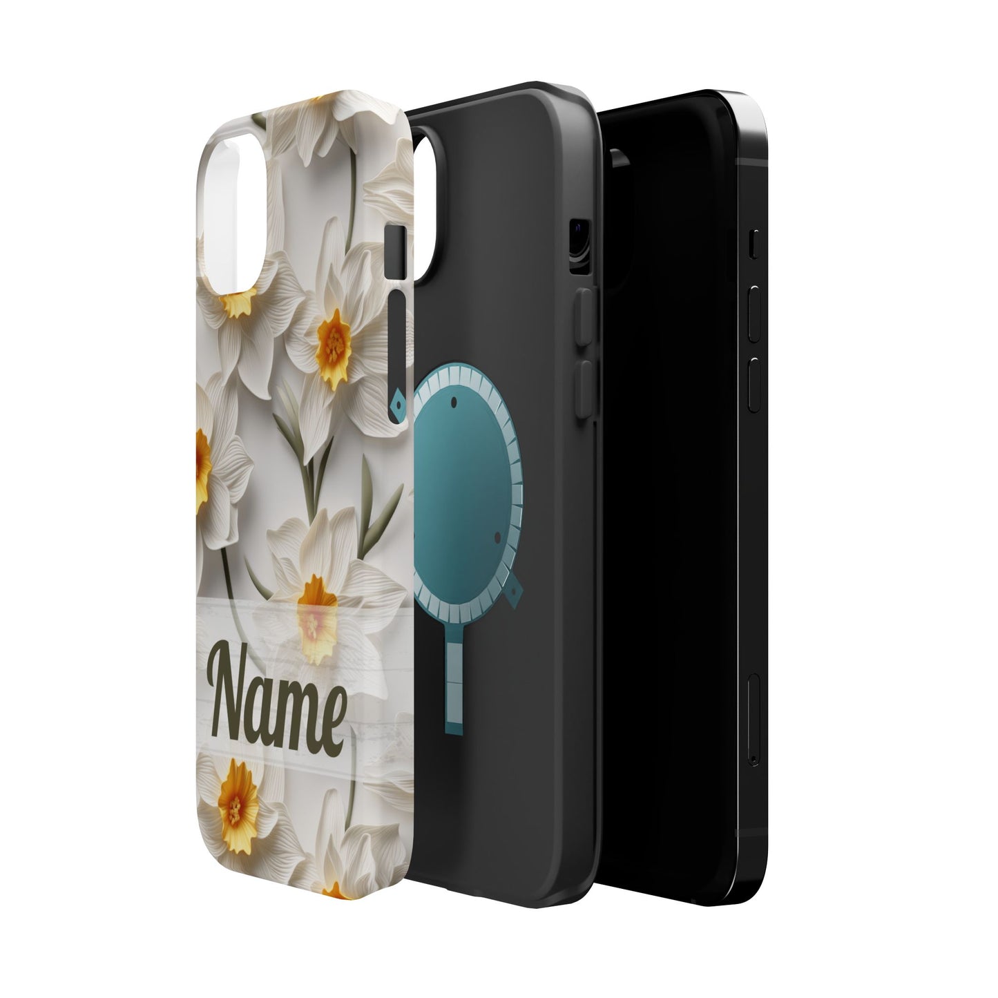 March Birth Flower Phone Case • 3D Daffodil iPhone Cover • Spring Floral MagSafe Gift