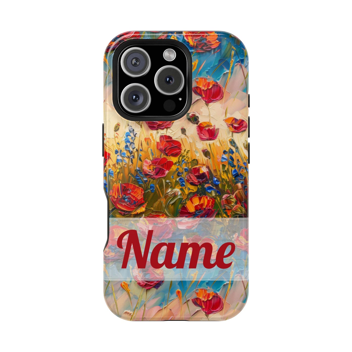 August Birth Flower Phone Case • Red Poppies Poppy iPhone Cover • Colorful Floral MagSafe Gift