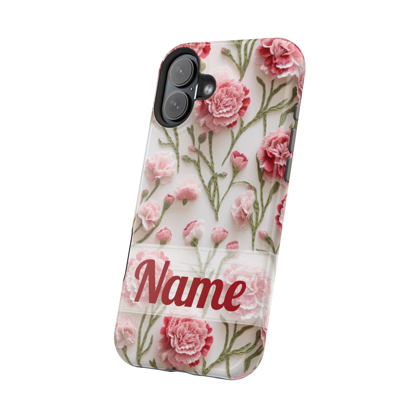 January Birth Flower Phone Case • Pink Carnation iPhone Cover • MagSafe Gift for Her