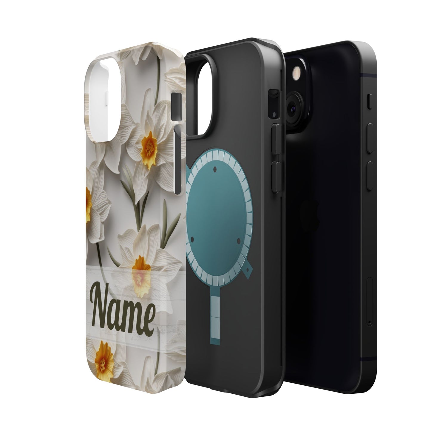 March Birth Flower Phone Case • 3D Daffodil iPhone Cover • Spring Floral MagSafe Gift