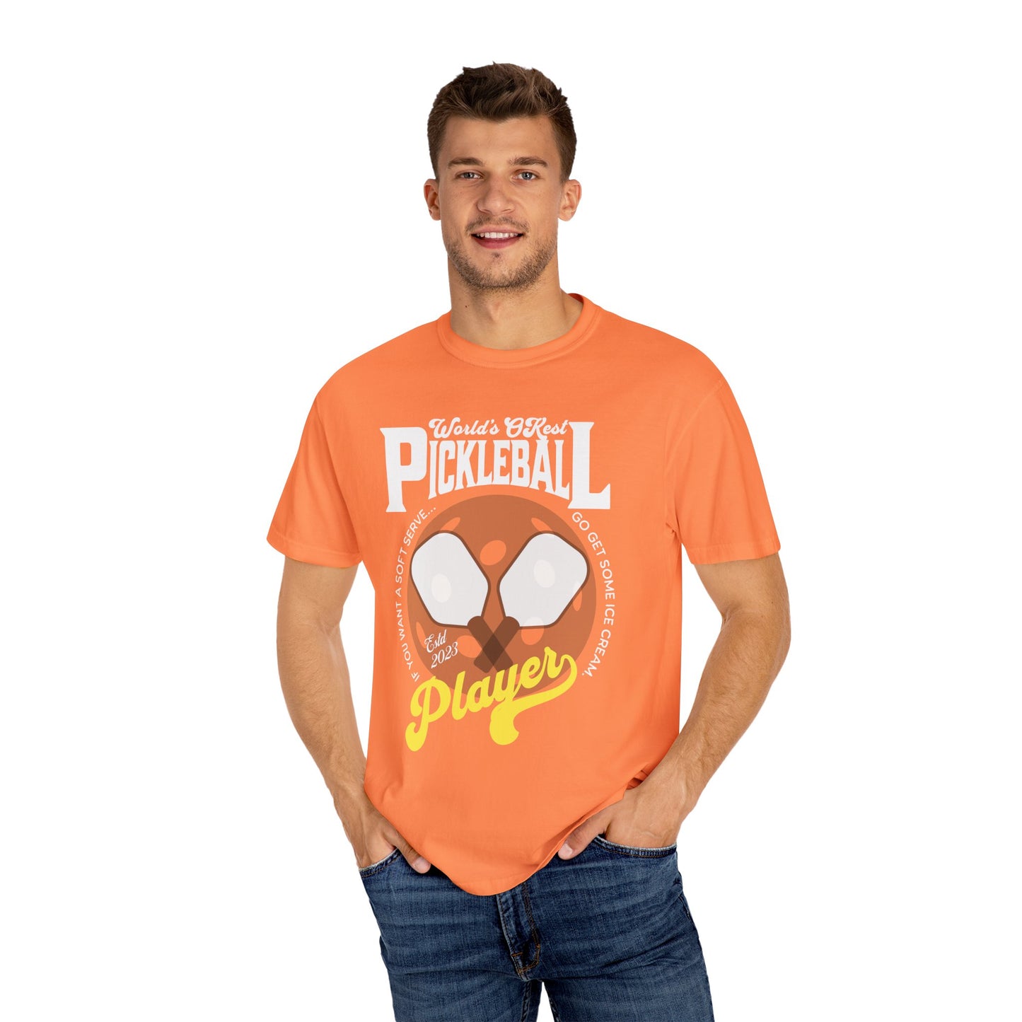 World's OKest Pickleball Player T-Shirt - Unisex Tee COMFORT COLORS funny pickleball shirt