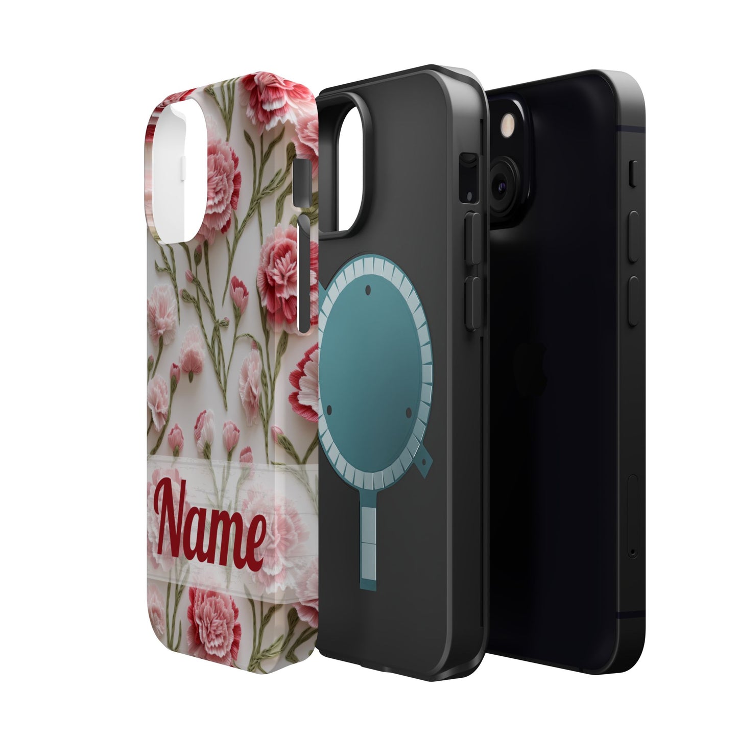 January Birth Flower Phone Case • Pink Carnation iPhone Cover • MagSafe Gift for Her