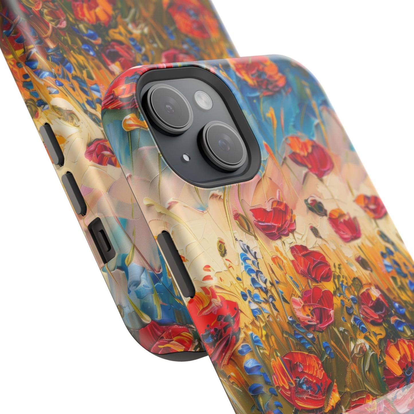 August Birth Flower Phone Case • Red Poppies Poppy iPhone Cover • Colorful Floral MagSafe Gift