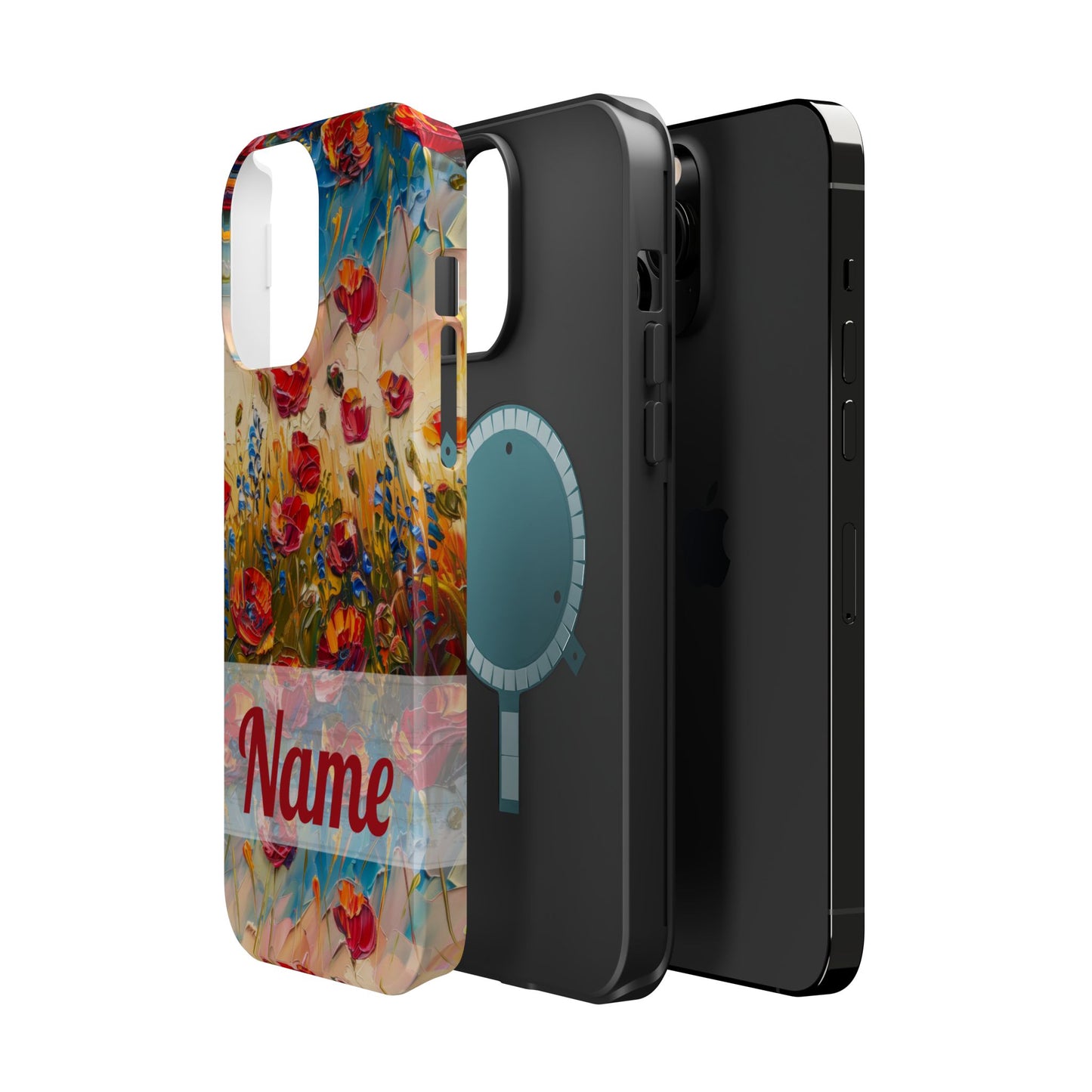 August Birth Flower Phone Case • Red Poppies Poppy iPhone Cover • Colorful Floral MagSafe Gift