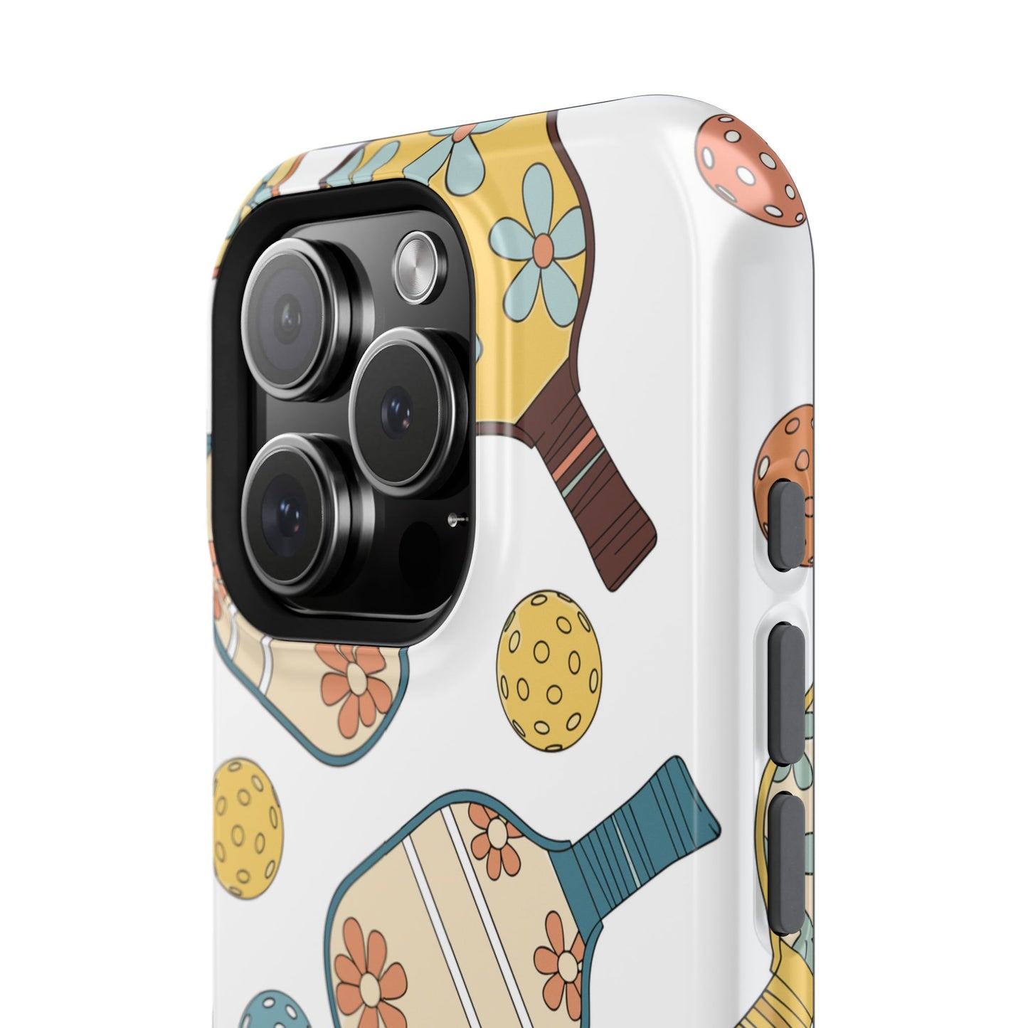 Custom, Personalized Retro Pickleball iPhone Case Custom Magnetic Tough Case Personalized