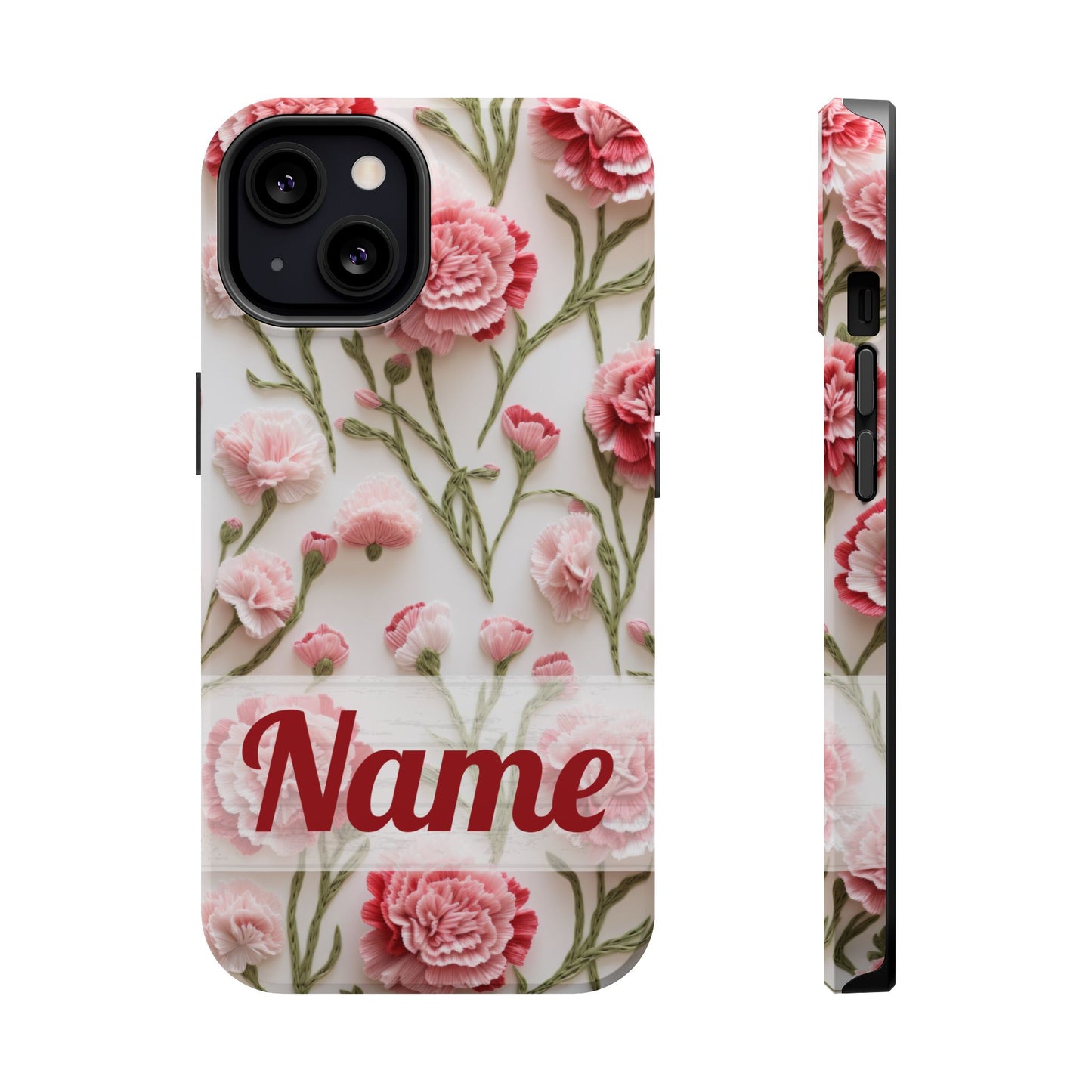January Birth Flower Phone Case • Pink Carnation iPhone Cover • MagSafe Gift for Her