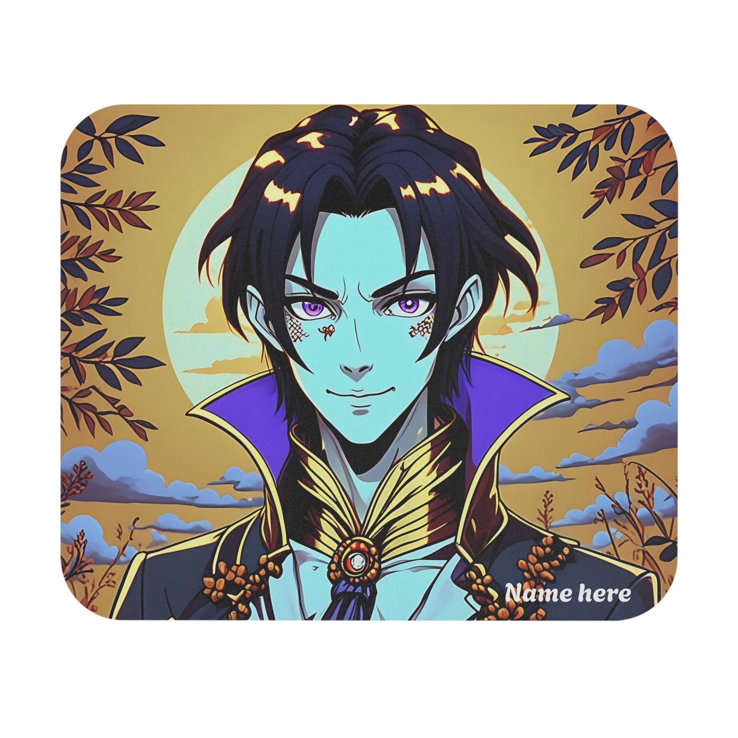 Anime Mousepad (Rectangle) Vampire Halloween Anime Mouse Pad - Personalized Custom Design