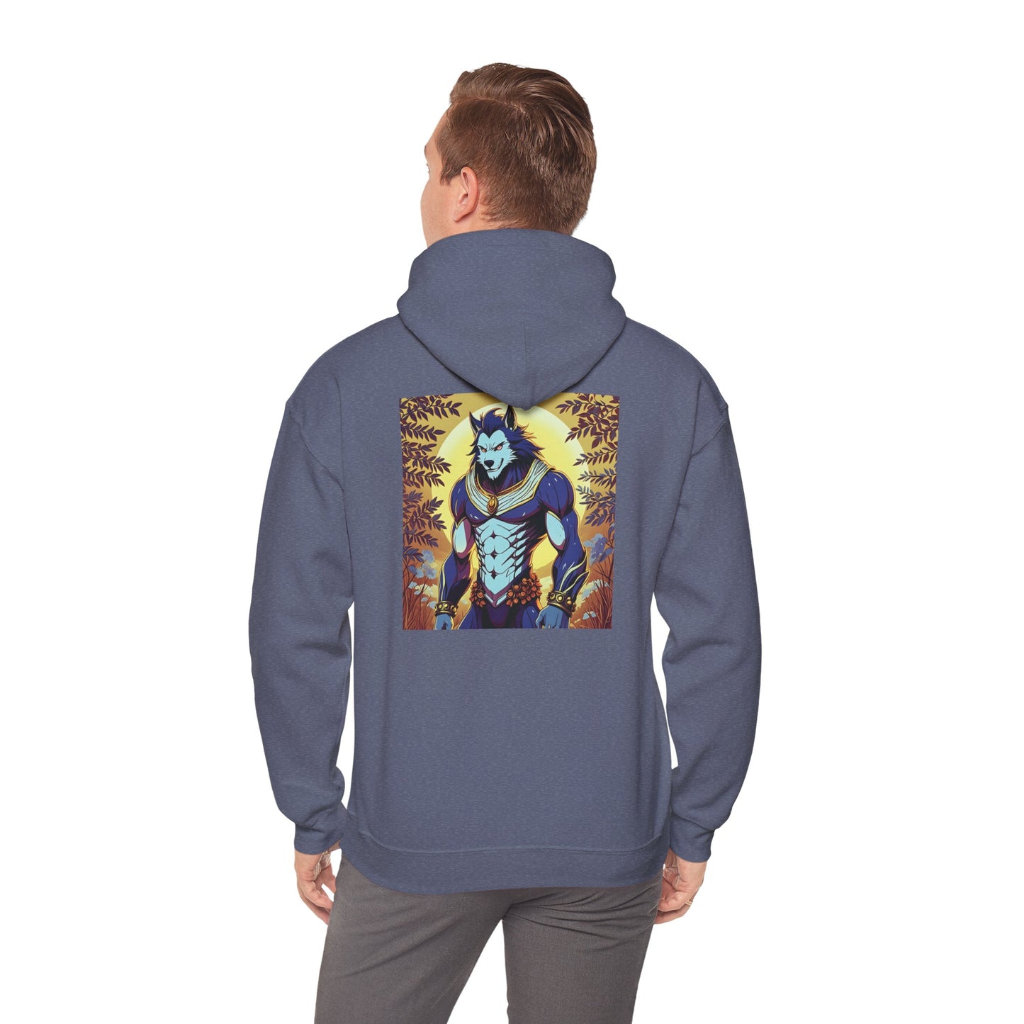 Anime Hoodie Werewolf Halloween Unisex Heavy Blend™ Hooded Sweatshirt Gildan 18500