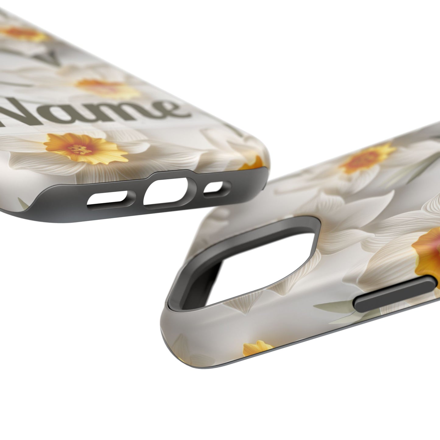 March Birth Flower Phone Case • 3D Daffodil iPhone Cover • Spring Floral MagSafe Gift