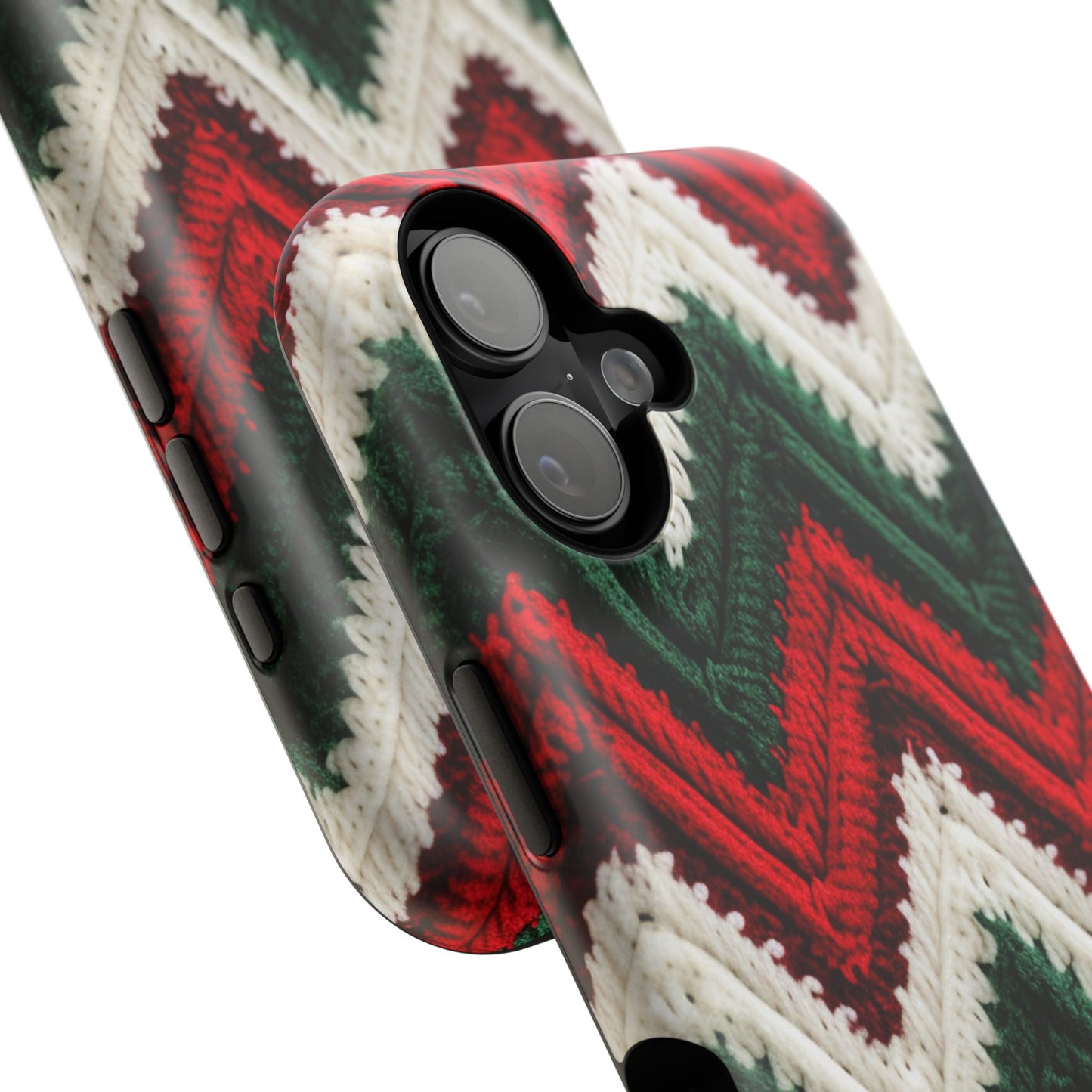 Vintage Christmas Crocheted Afghan Phone Case - Personalized Christmas Phone Case Impact-Resistant Case