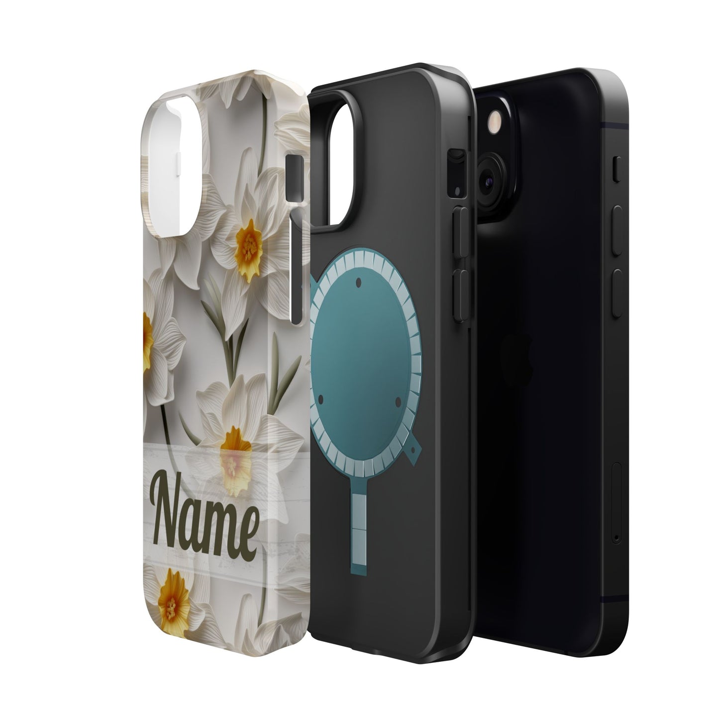 March Birth Flower Phone Case • 3D Daffodil iPhone Cover • Spring Floral MagSafe Gift