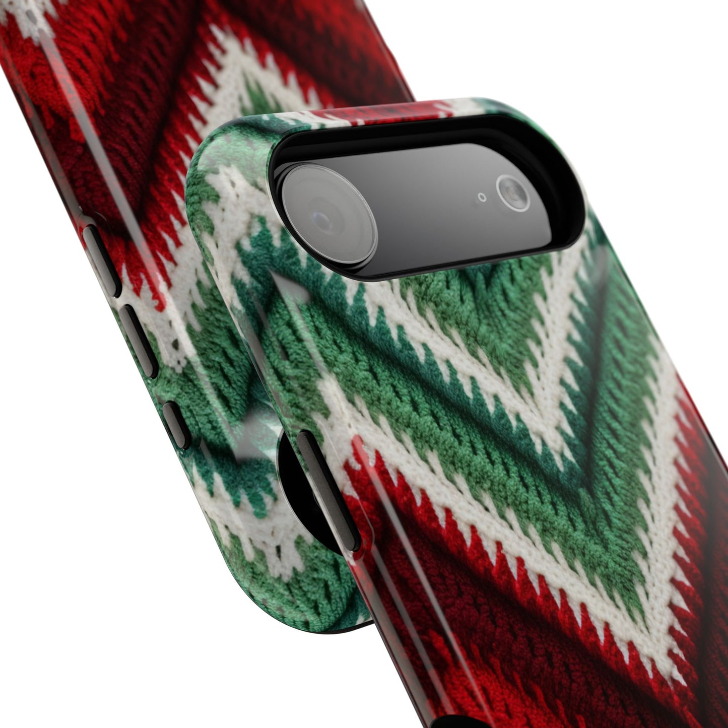Vintage Christmas Crocheted Afghan Phone Case - Christmas Phone Case Impact-Resistant Case
