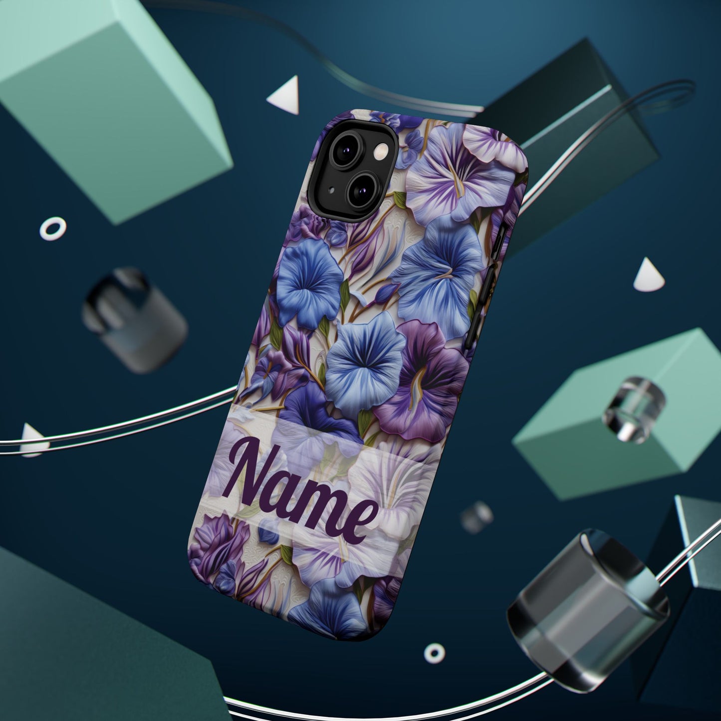 September Birth Flower Phone Case • Morning Glory iPhone Cover • Purple MagSafe Gift