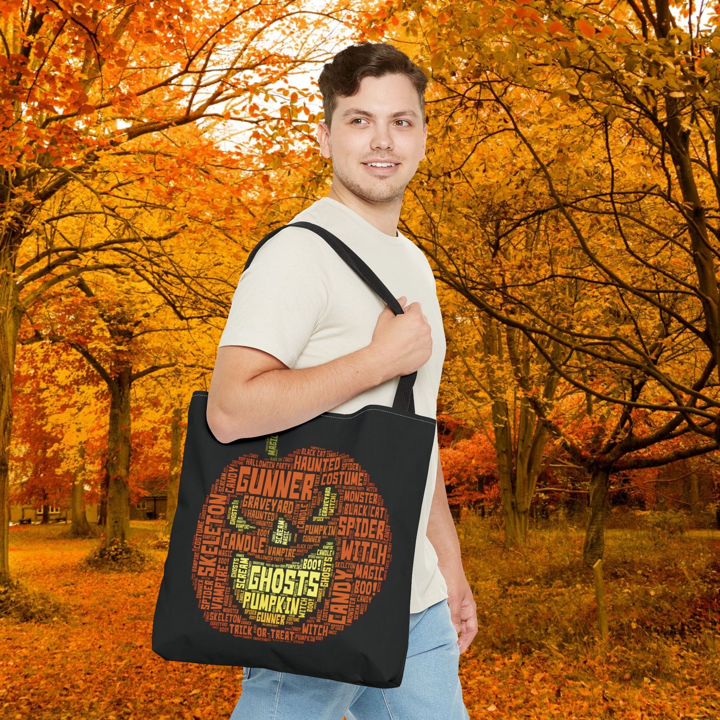 Personalized Trick-or-Treat Bag | Custom Halloween Bag with Child's Name | Personalized Pumpkin Candy Tote