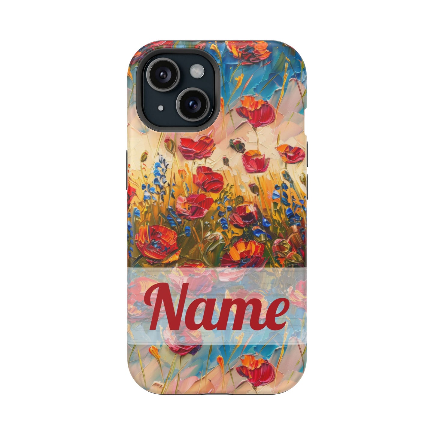 August Birth Flower Phone Case • Red Poppies Poppy iPhone Cover • Colorful Floral MagSafe Gift
