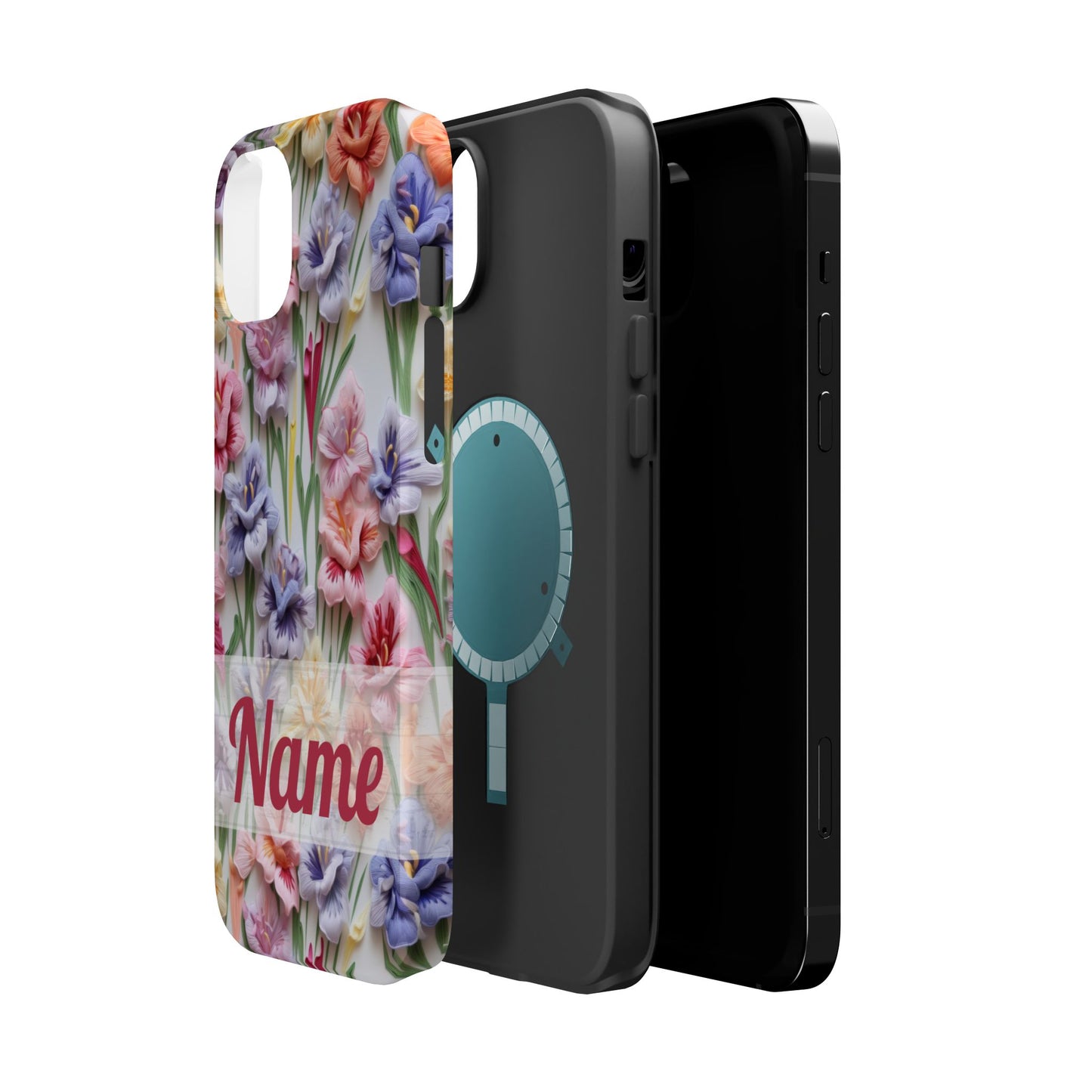 August Birth Flower Phone Case • 3D Gladiolus iPhone Cover • Pastel Floral MagSafe Gift
