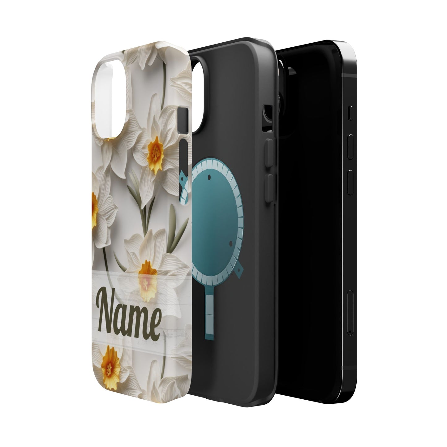 March Birth Flower Phone Case • 3D Daffodil iPhone Cover • Spring Floral MagSafe Gift