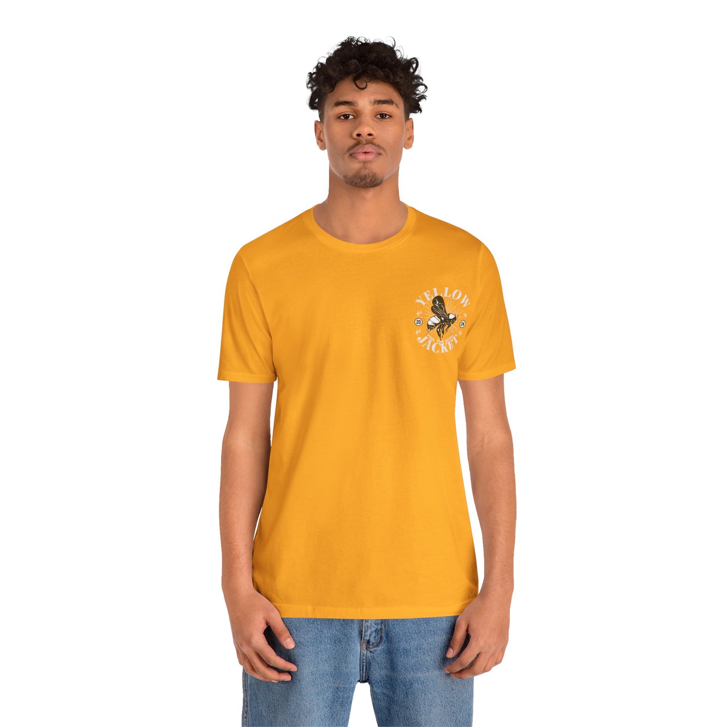 Yellowjacket Nation POCKET DESIGN - Bella Canvas 3001 Unisex Jersey Short Sleeve Tee