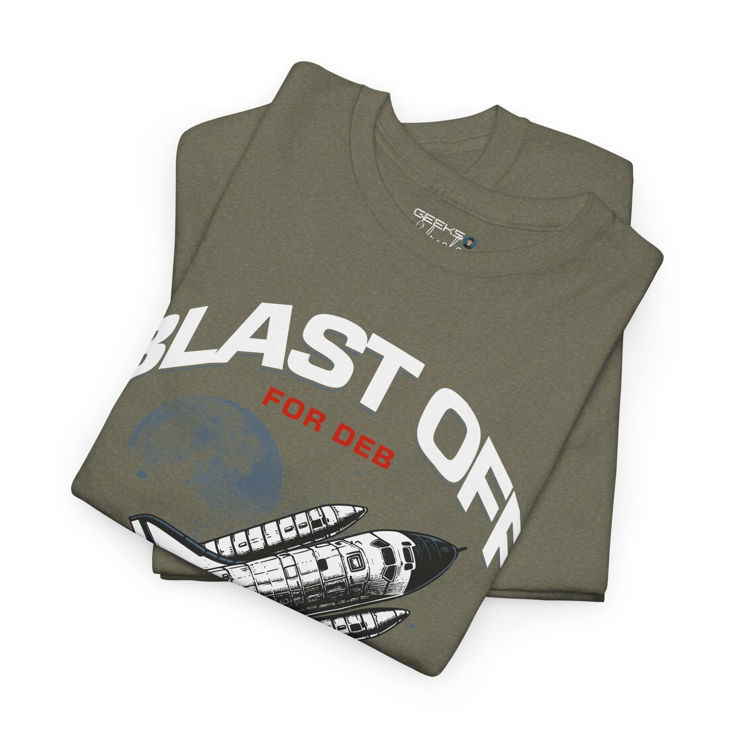 CAJUN DEB Blast Off Rocket GILDAN 5000 Unisex Heavy Cotton Tee, Trendy Graphic Tee