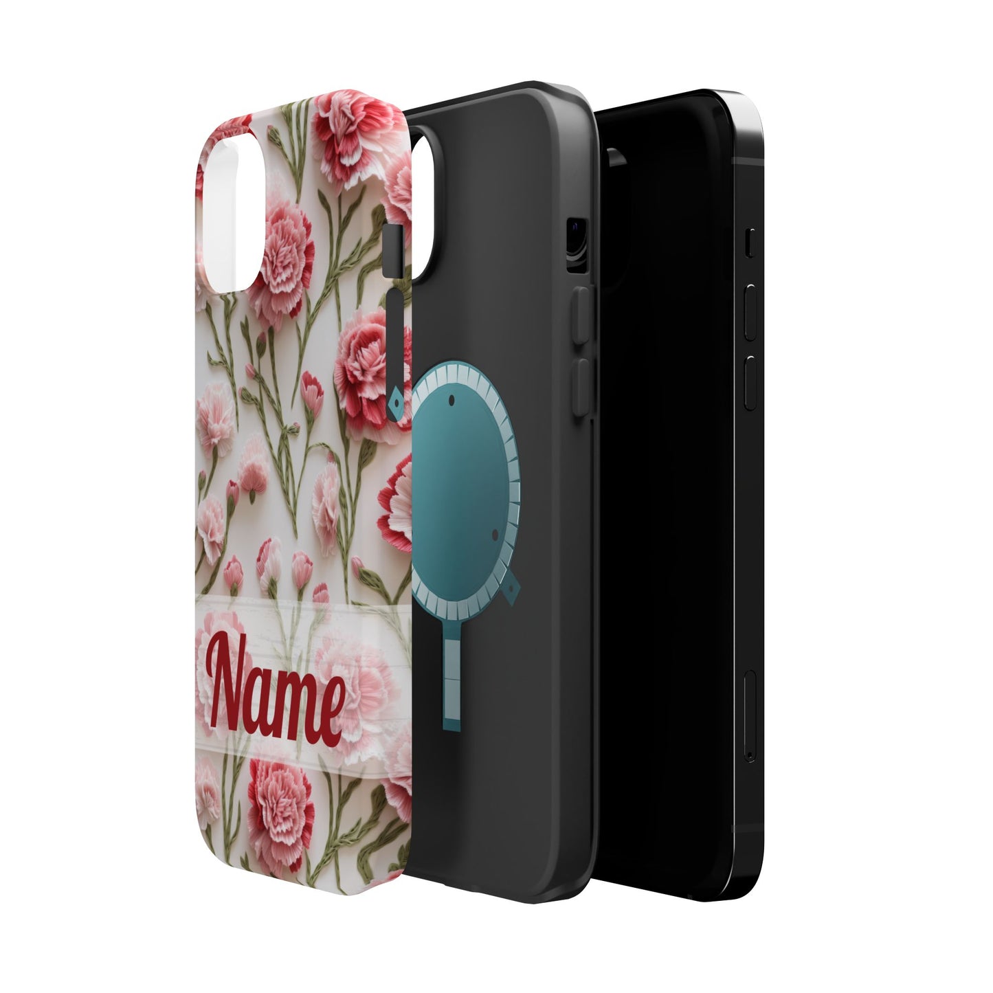 January Birth Flower Phone Case • Pink Carnation iPhone Cover • MagSafe Gift for Her