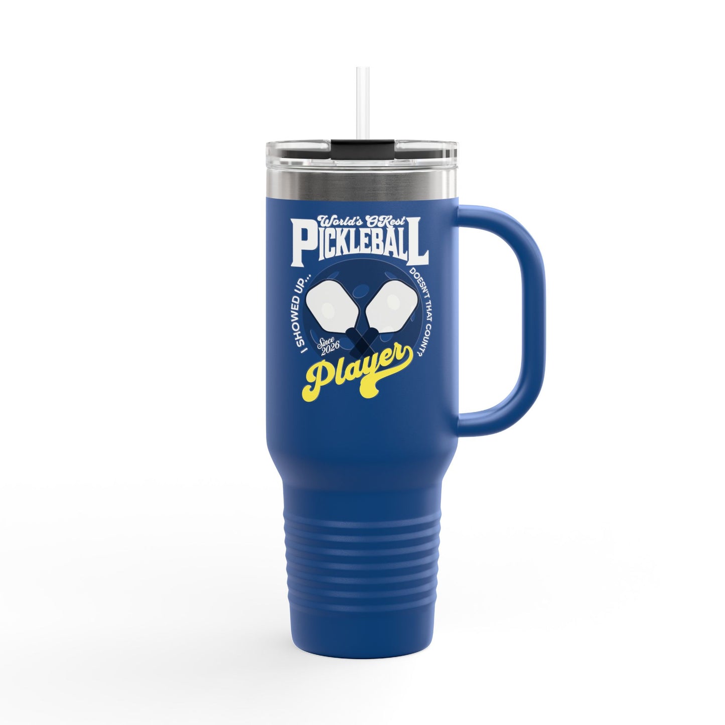 World's OK'est Pickleball Player, Funny pickleball gift, Insulated Travel Mug, 40oz