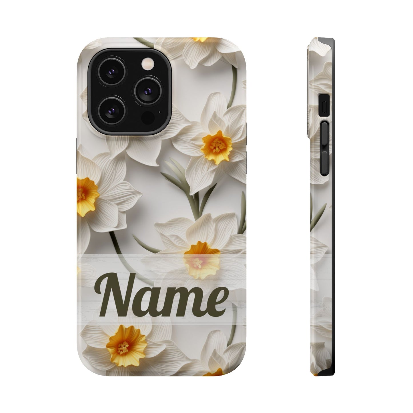 March Birth Flower Phone Case • 3D Daffodil iPhone Cover • Spring Floral MagSafe Gift