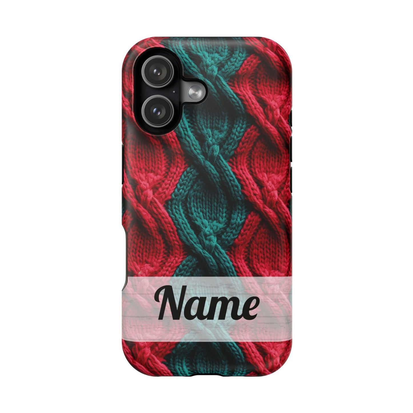 Vintage Christmas Crocheted Afghan Phone Case - Personalized Christmas Phone Case Impact-Resistant Case