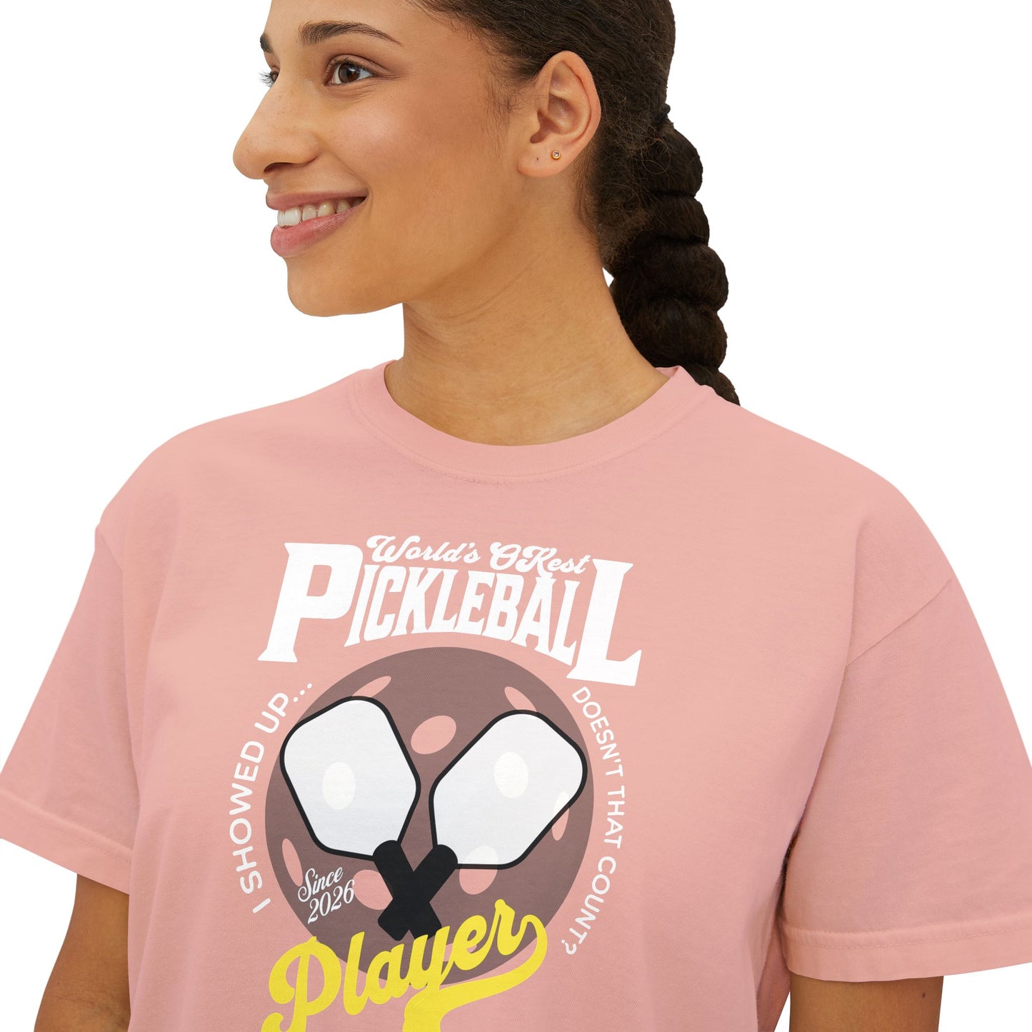 World's OKest Pickleball Player T-Shirt - COMFORT COLORS boxy t-shirt cropped shirt
