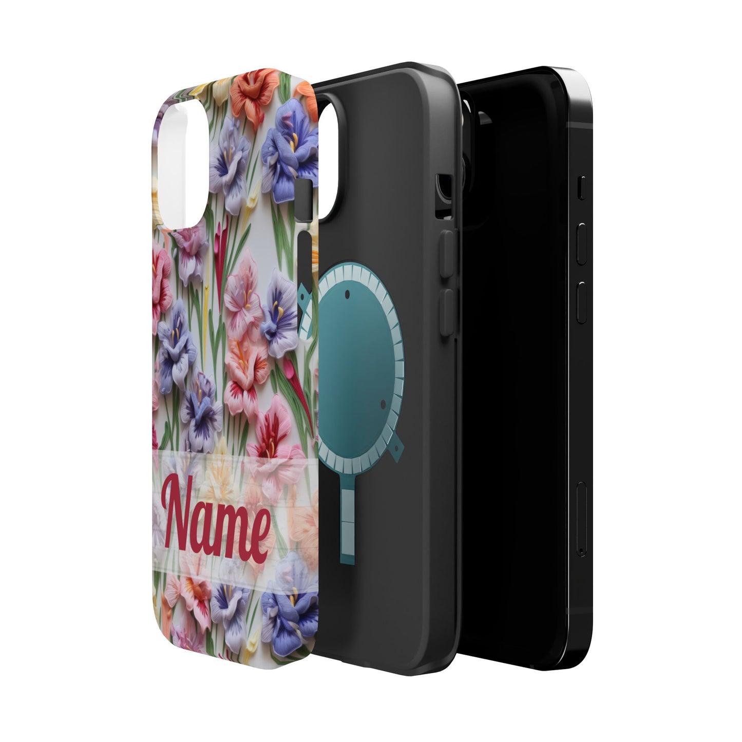 August Birth Flower Phone Case • 3D Gladiolus iPhone Cover • Pastel Floral MagSafe Gift