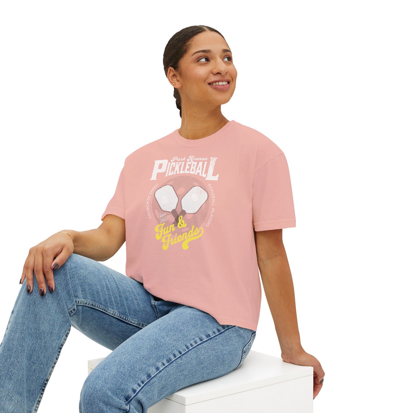 Women's Pickleball Custom T-Shirt for PACOC ladies - COMFORT COLORS boxy t-shirt cropped shirt