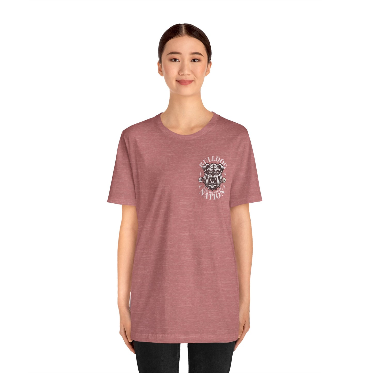 Bulldog Nation POCKET DESIGN - Bella Canvas 3001 Unisex Jersey Short Sleeve Tee