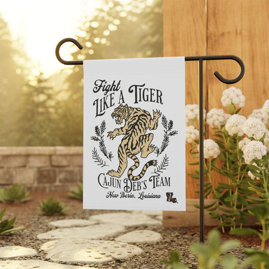 CAJUN DEB Outdoor Tiger Team Garden Banner - Fight Like a Tiger Garden Flag Decoration Cancer Awareness MDS