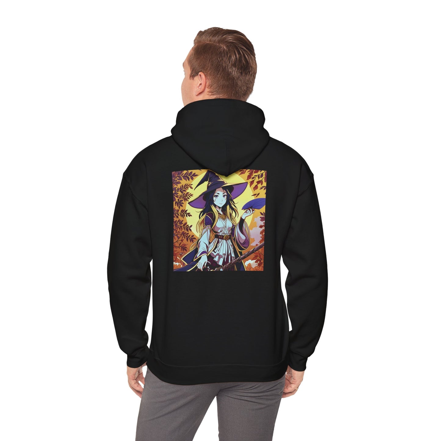 Anime Hoodie Witch Halloween Unisex Heavy Blend™ Hooded Sweatshirt Gildan 18500