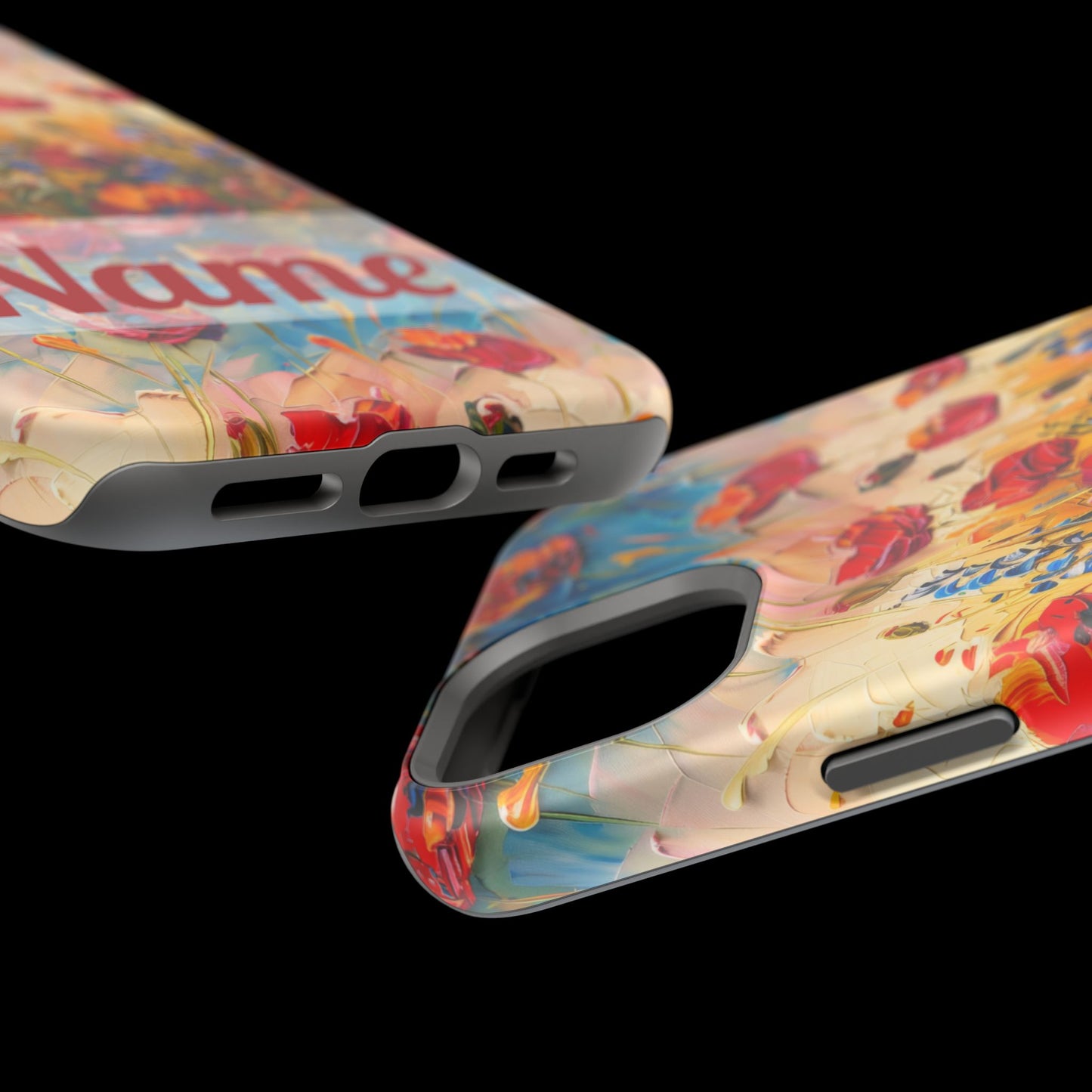 August Birth Flower Phone Case • Red Poppies Poppy iPhone Cover • Colorful Floral MagSafe Gift