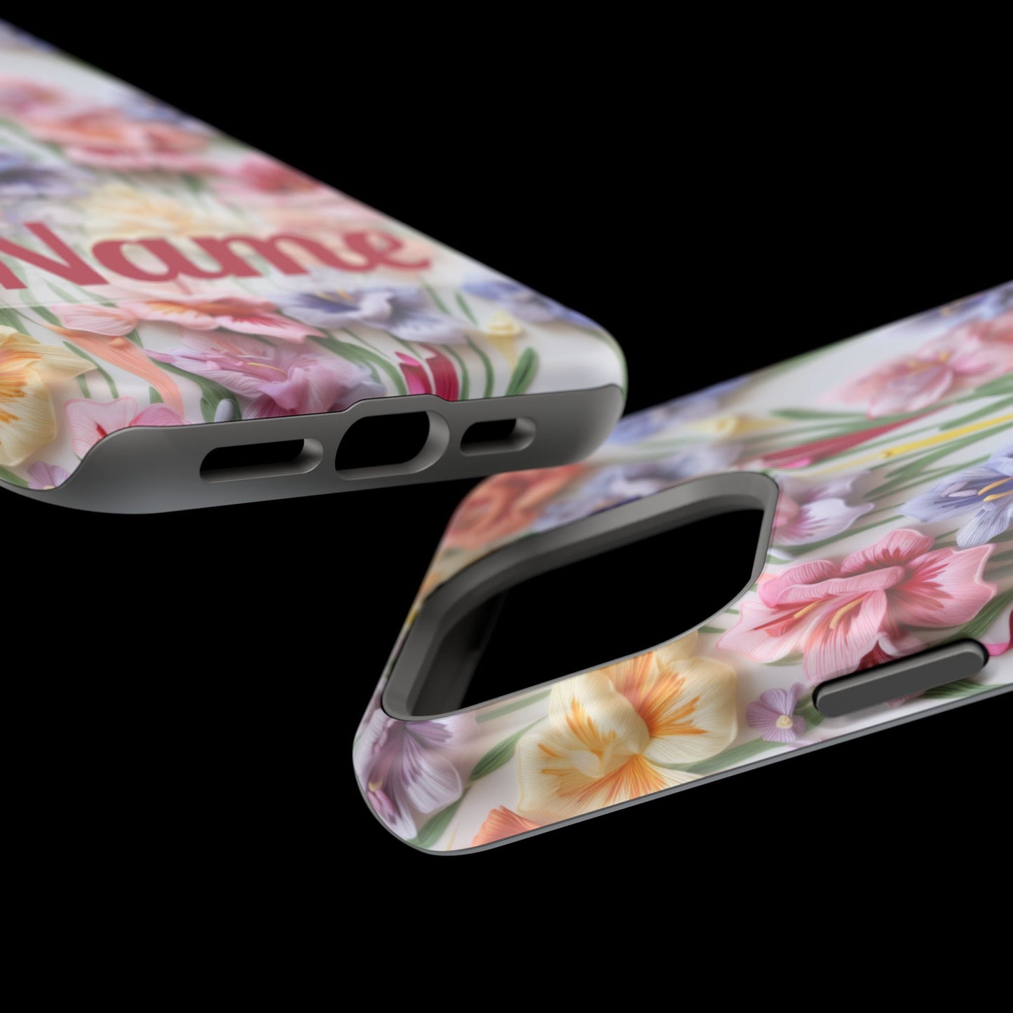 August Birth Flower Phone Case • 3D Gladiolus iPhone Cover • Pastel Floral MagSafe Gift
