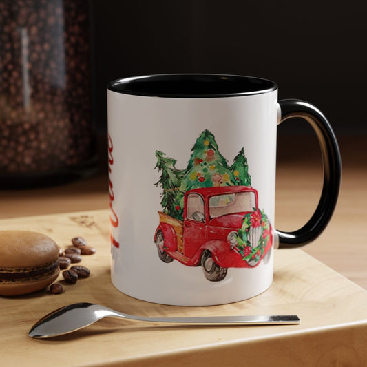 Custom Holiday Mug - Color Coffee Mug (11, 15oz) Cute Christmas mug great gifts for coworkers neighbors kids hot cocor or coffee