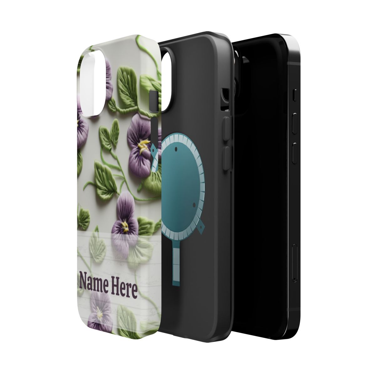 February Violets Custom & Personalized Magnetic Tough iPhone Case