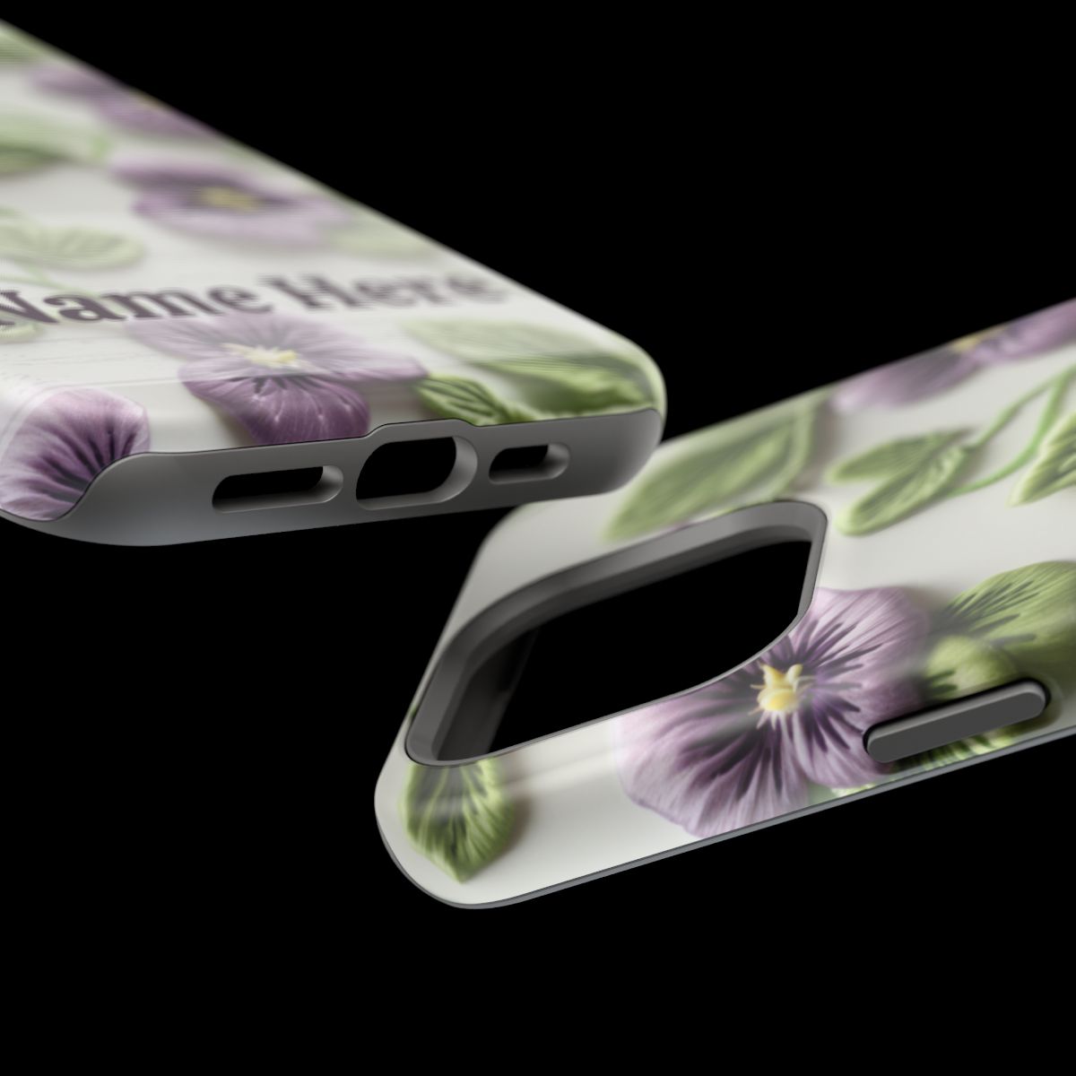 February Violets Custom & Personalized Magnetic Tough iPhone Case