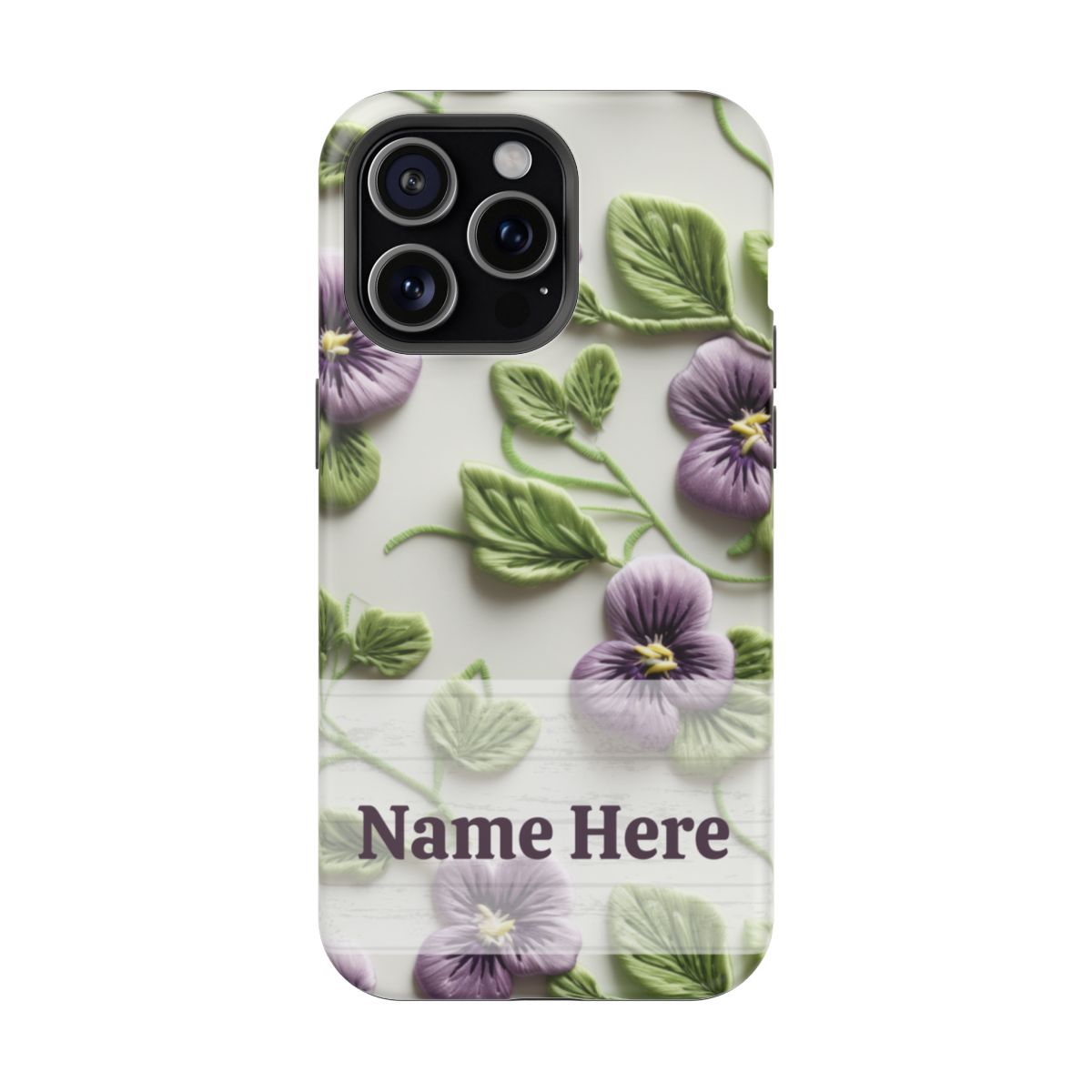 February Violets Custom & Personalized Magnetic Tough iPhone Case