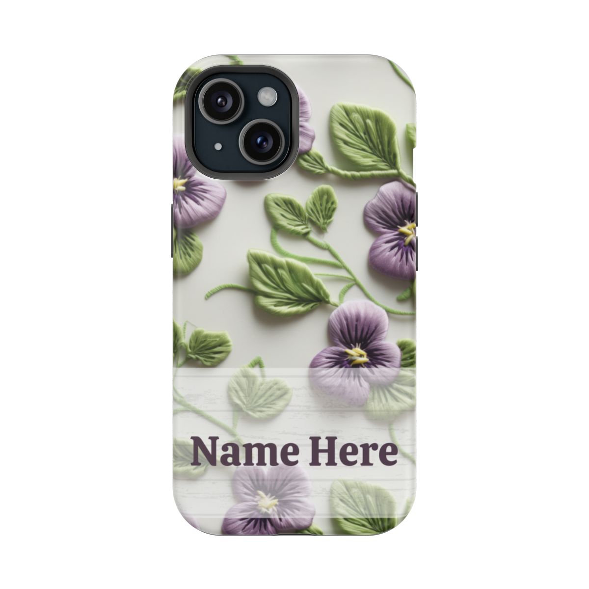 February Violets Custom & Personalized Magnetic Tough iPhone Case