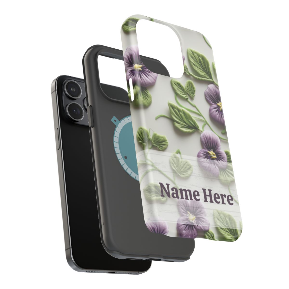 February Violets Custom & Personalized Magnetic Tough iPhone Case