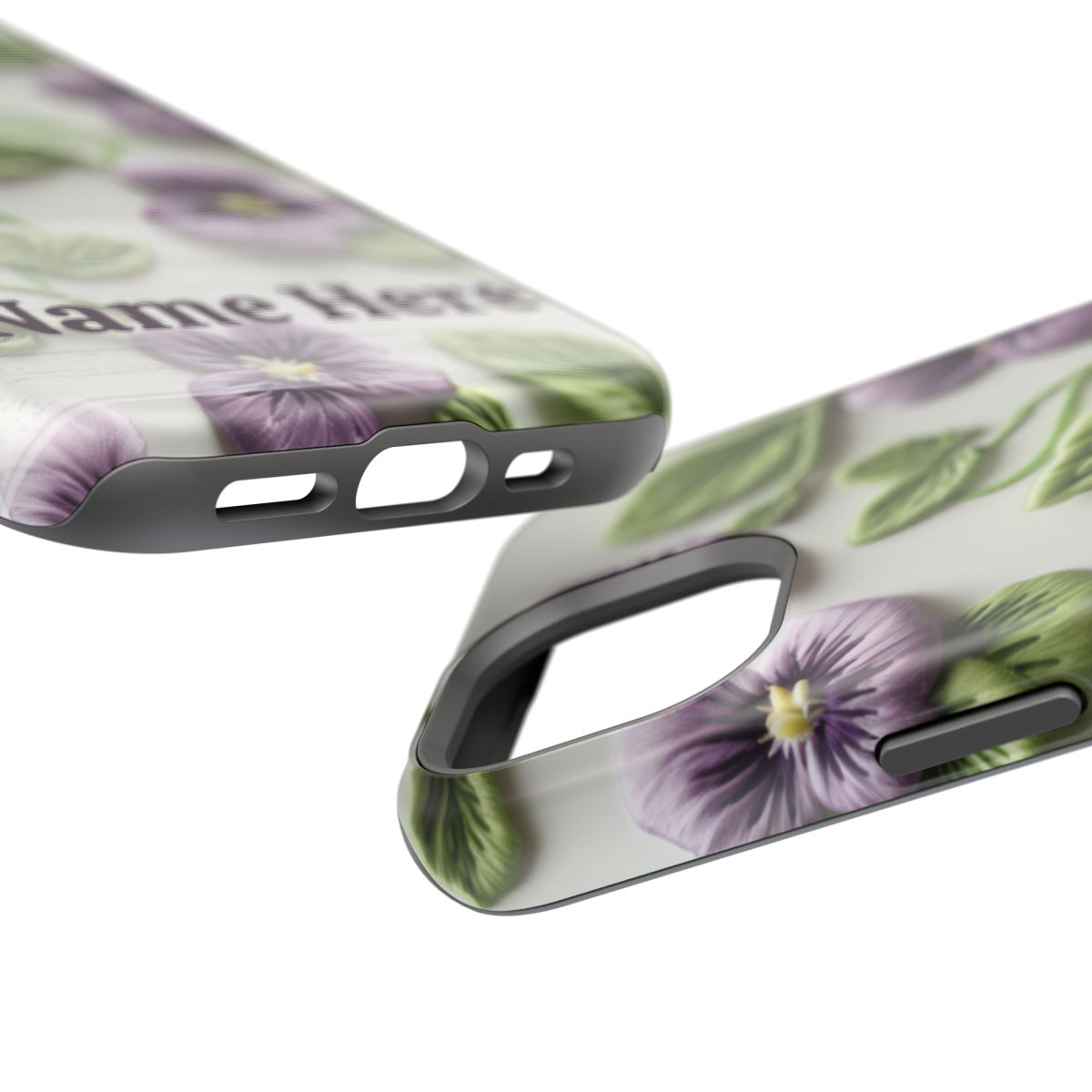 February Violets Custom & Personalized Magnetic Tough iPhone Case