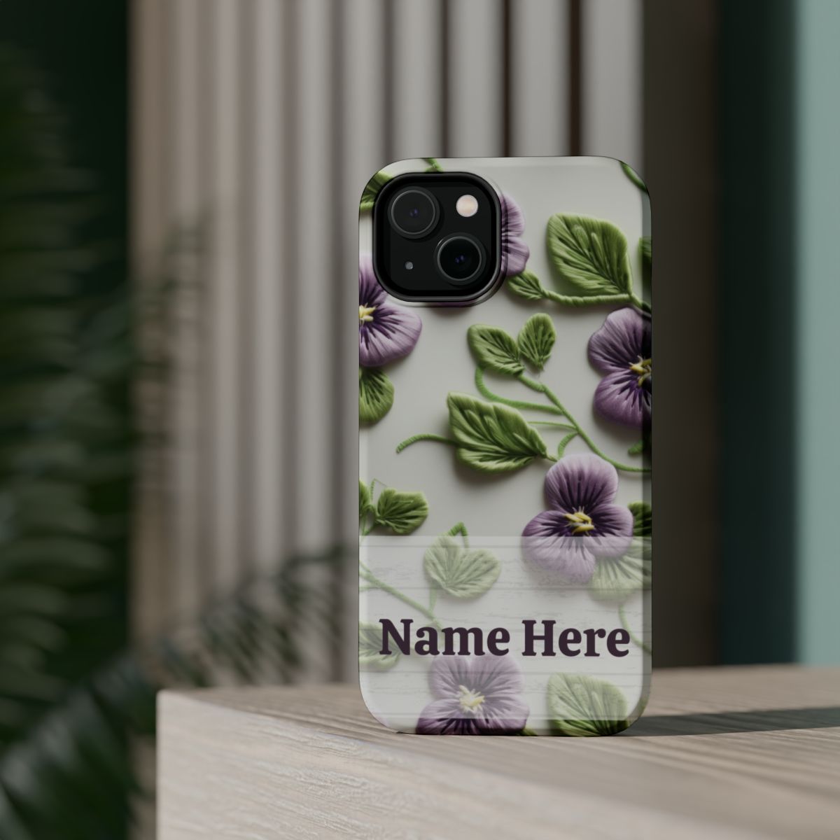 February Violets Custom & Personalized Magnetic Tough iPhone Case