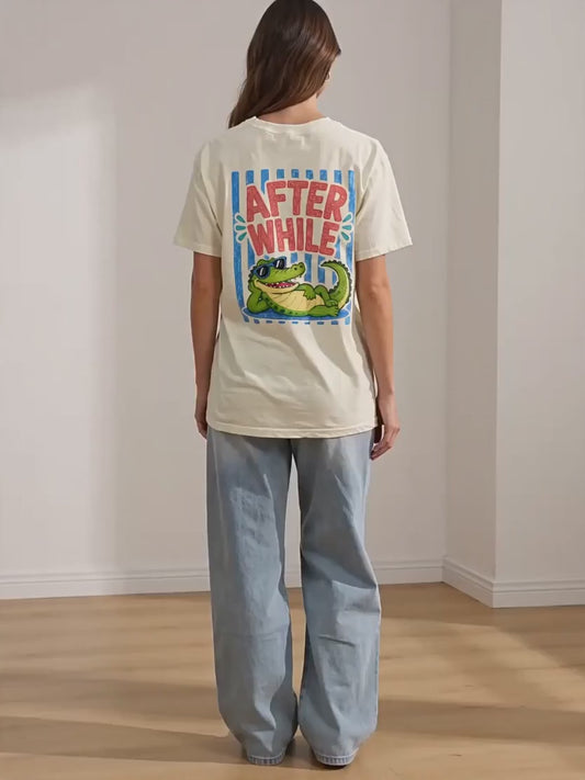After While Crocodile T-Shirt | Comfort Colors 1717 | Funny Southern Alligator Tee | Cajun Deb Collection